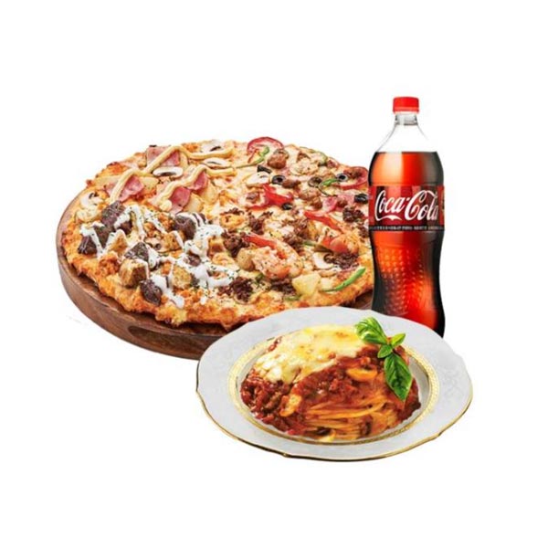 Pepperoni Large (Original Crust) + Cheese Spaghetti + Cola 1.25L