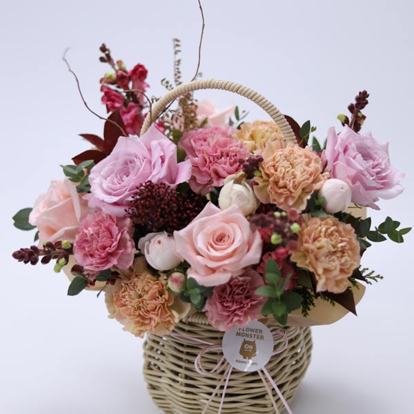 럭스카네이션 꽃바구니
