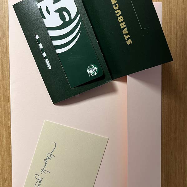 30,000 KRW Starbucks gift card