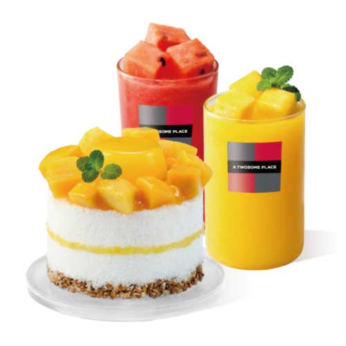 Apple Mango Shaved Ice + Apple Mango Juice(R) + Watermelon Juice(R)