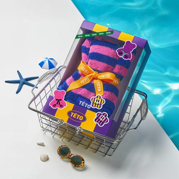 TÉTOタオル ベアエディション – ストライプ スーピマタオル