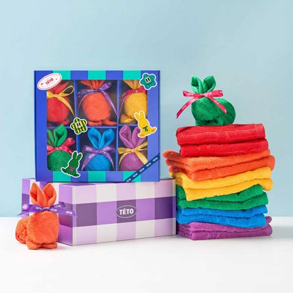 TÉTO ラビットエディション スーピマハンドタオル 6枚セット