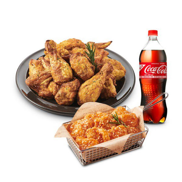 Pura Chicken + Tender Kwubaro Chicken (Yangnyeom Source) + Cola 1.25L