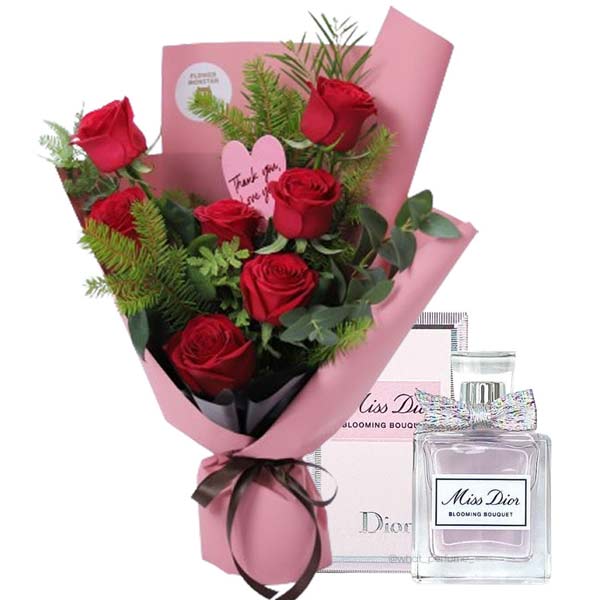 Heart Rose & Miss Dior Blooming Bouquet Set