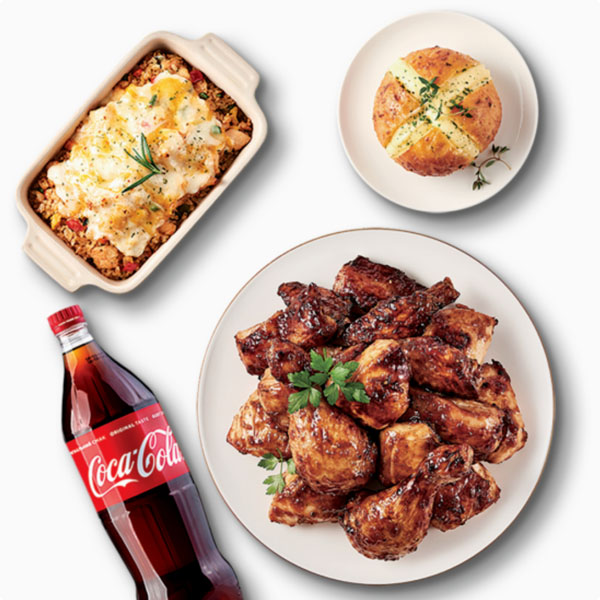 Galbi Cheonwang + Rib Cheonwang Chibap + Baguette Ball + Coke 1.25L