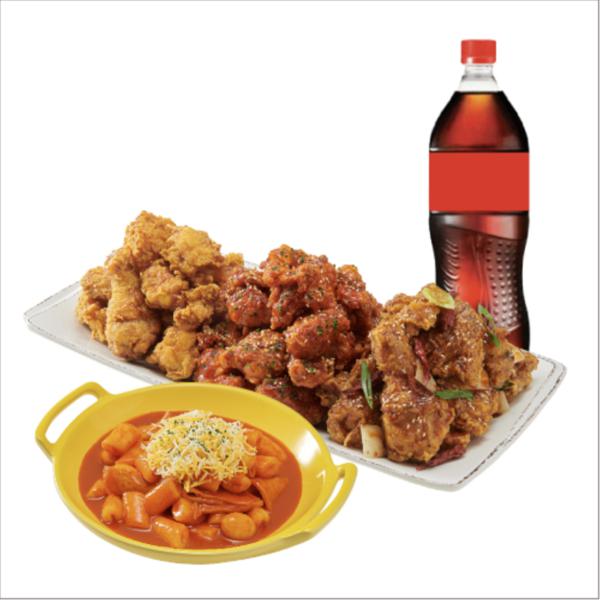 (Original / Boneless)Yellow 3 Kinds+Tteokbokki+Cola1.25L