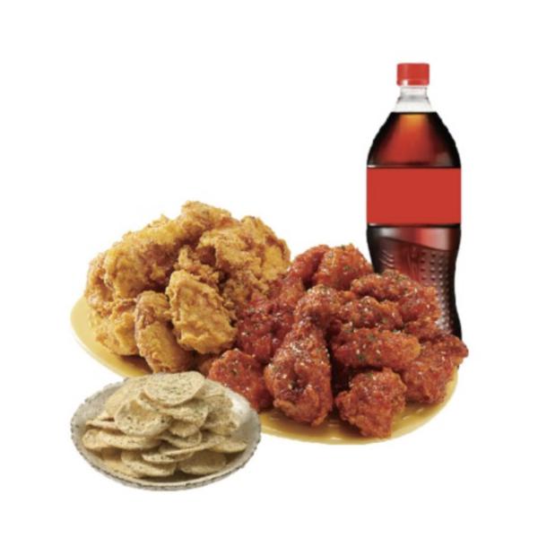 (Original / Boneless)Half & Half Chicken (Fried / Seasoned)+Yellow Chips + Coke1.25L