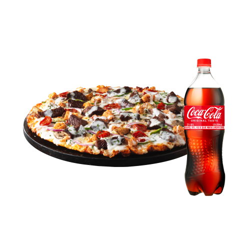 Black Angus Steak Pizza (Original) M + Coke 1.25L