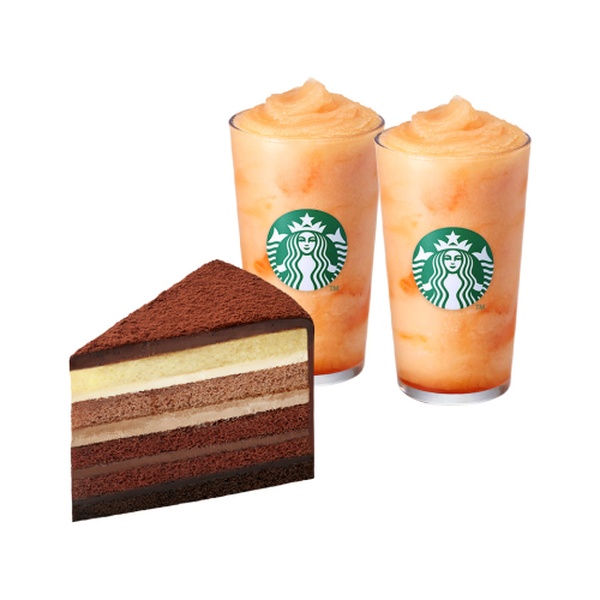 [달콤하고 산뜻하게] 자몽 허니 레몬 블렌디드 T 2잔 + 진한 가나슈 9 레이어 케이크