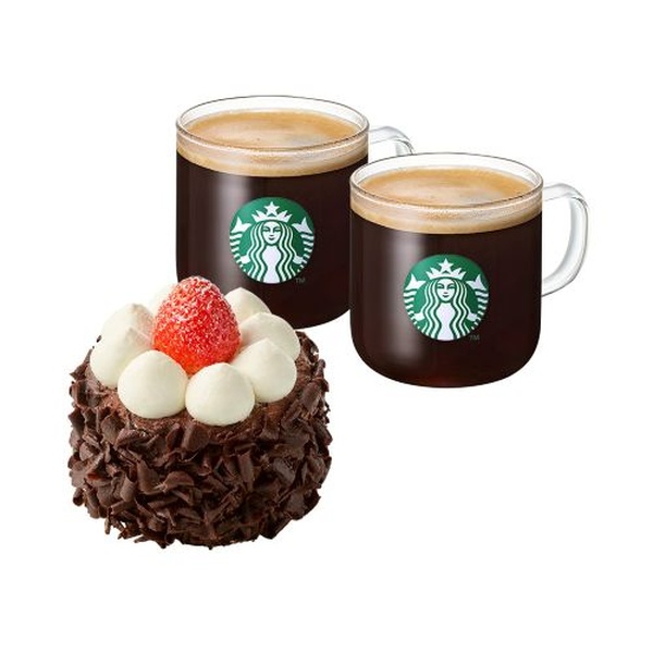 [Moist Choco Dessert] Caffe Americano T x2 + Strawberry Moist Choco Fresh Cream Cake