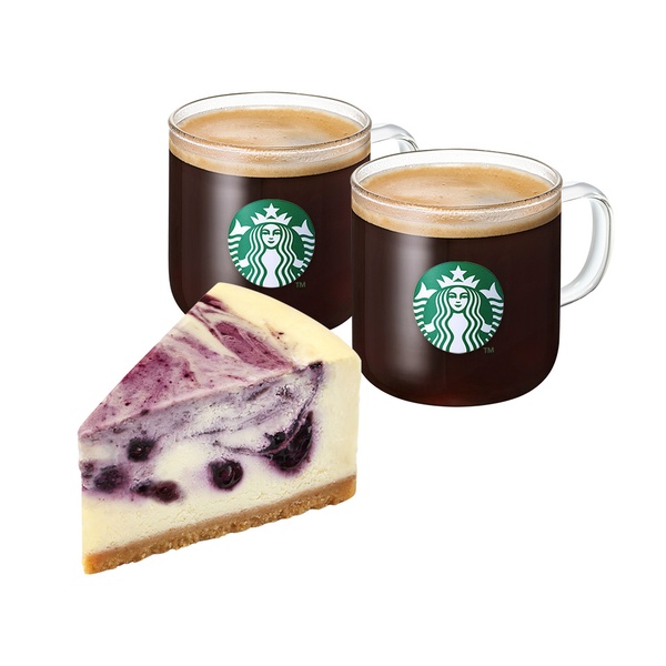 [Happy Birthday] Caffe Americano T x2 + Blueberry Marble Cheesecake