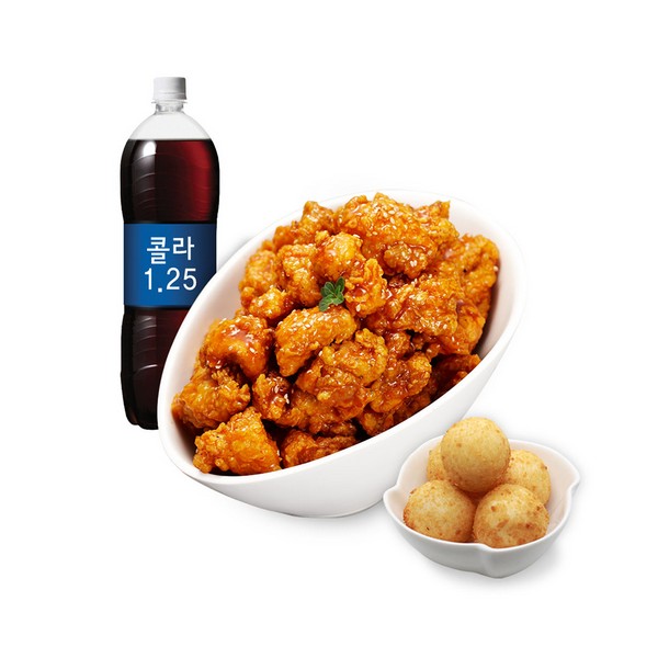 Boneless Yangnyeom Chicken + Cheese Balls (5 pc.) + Cola 1.25