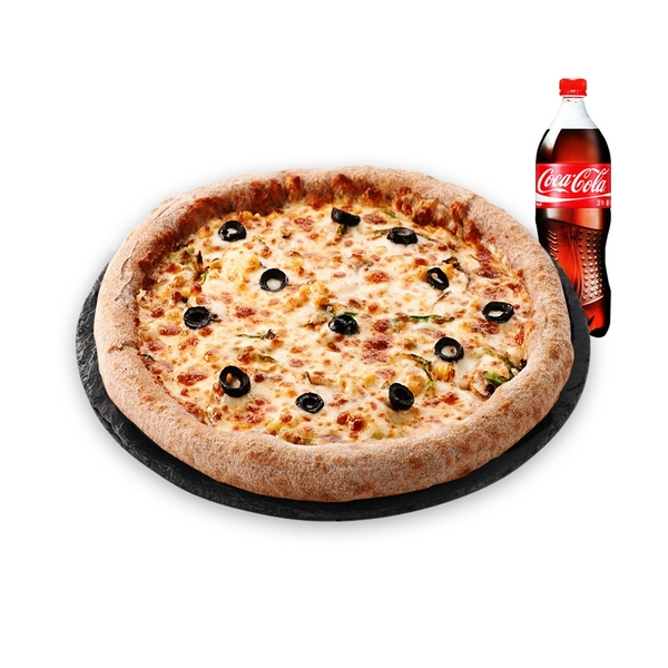 Vegetable Pizza (L) + Cola 1.25L