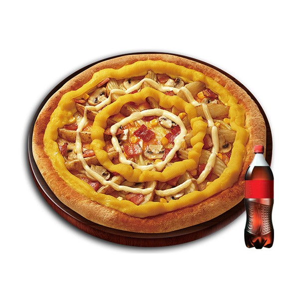 Double Potato Pizza (M) + Cola 500mL