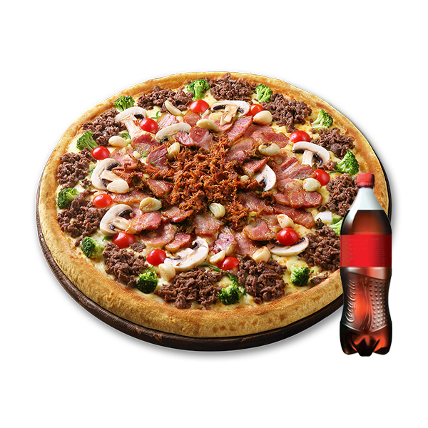 Meat Kingdom Pizza (L) + Cola 1.25L