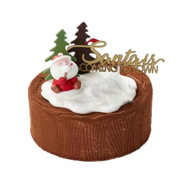Chocolate Santa Camping Cake