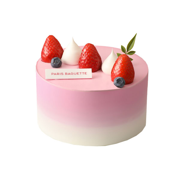 딸기 마블 쉬폰 케이크