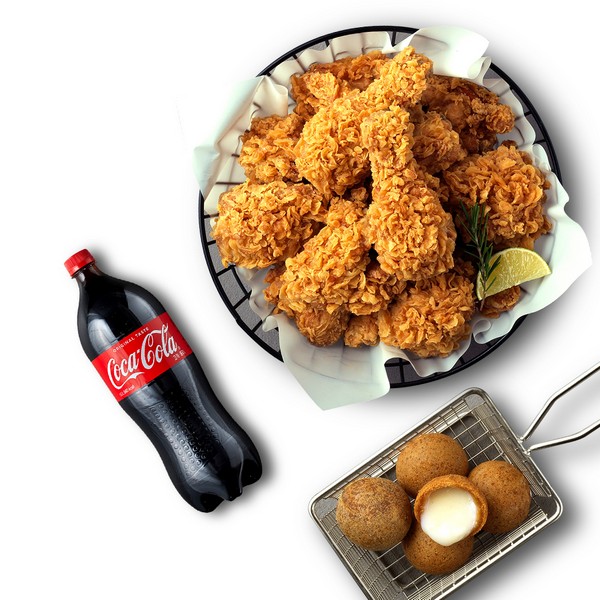 Hot Fried Chicken + Cheese Balls + Cola 1.25L