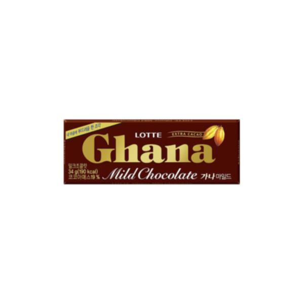 Lotte) Ghana Mild Chocolate 34g