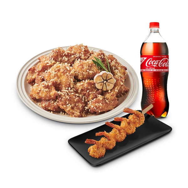 Boneless Mad Garlic + Skewered Shrimp + Cola 1.25L