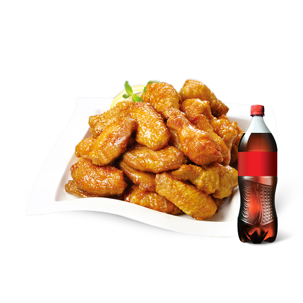 Wings set (Chicken wings) soy sauce source + Cola 500ml