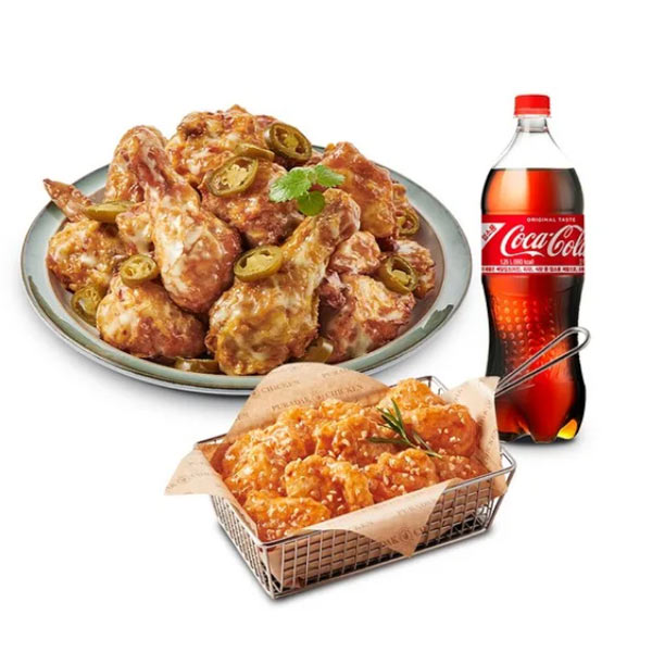 Chilli Mayo Chicken + Tender Kwubaro Chicken (Yangnyeom Source) + Cola1.25L