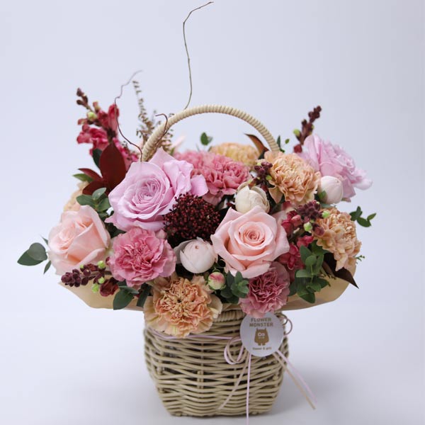 럭스카네이션 꽃바구니