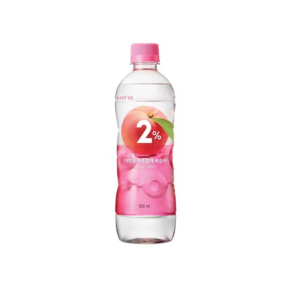 Lotte 2% Peach Flavored Water 500ml