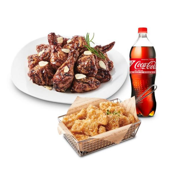 Black Aglio + Tender Kwubaro Chicken  (Garlic)  + Cola 1.25L