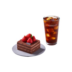 아메리카노R+떠먹는 스트로베리 초콜릿생크림