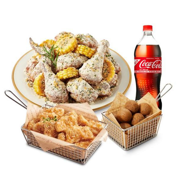Consommé Chicken +Tender Kwubaro Chicken  (Garlic) + Cheese Balls + Cola1.25L