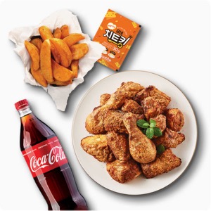 Goobne Crispy Pepper Chicken + Spicy Cheese Wedges + Coke 1.25L