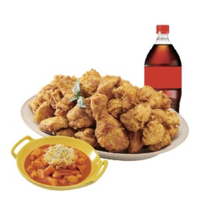 (Regular / Boneless)Fried Chicken + Tteokbokki + Coke1.25L