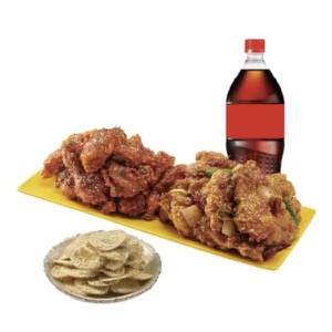 (Original / Boneless) Half & Half Chicken (Seasoned / Spicy) + Yellow Chips + Coca-Cola 1.25L