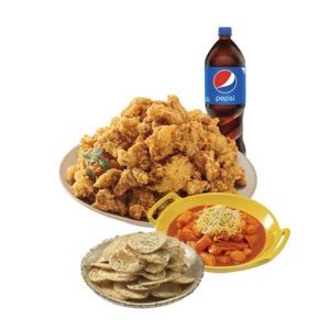 (Regular/boneless)Fried Chicken+Tteokbokki+Yellow Chips+Cola1.25L