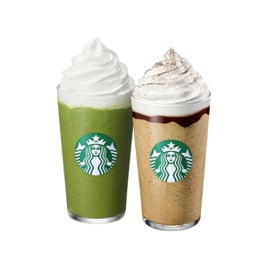 [시원하고 달콤하게] 제주 말차 크림 프라푸치노 T + 칩 앤 칩 모카 프라푸치노 T