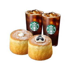 [언제나 응원해요]아이스 카페 아메리카노 T 2잔+부드러운생크림카스텔라+블루베리품은부생카