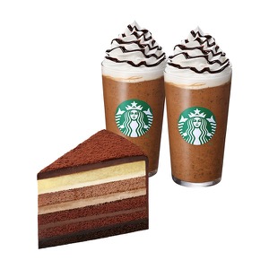 [Our Friendship Forever] Java Chip Frappuccino T x2 + Rich Ganache 9 Layer Cake