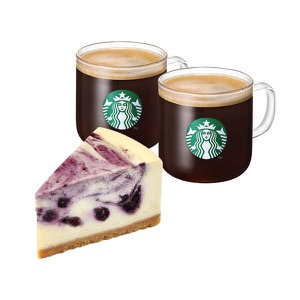 [Happy Birthday] Caffe Americano T x2 + Blueberry Marble Cheesecake