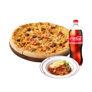 アメリカンパティメルトピザ（オリジナル）L+ニューチボール+コーラ1.25L