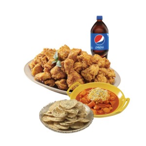 (Original/boneless)Fried Chicken+Tteokbokki+Yellow Chips+Cola1.25L