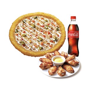 Cheese Roll Spicy Chicken Ranch (L) + Papa's Wings + Coca-Cola 500ml