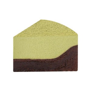 Deep Chocolate Matcha Ganache Cake (slice)