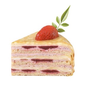 Strawberry crepe cake (slice)