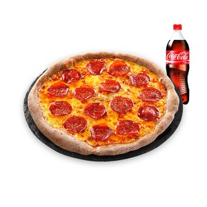 Pepperoni Pizza (R) + Cola 500ml