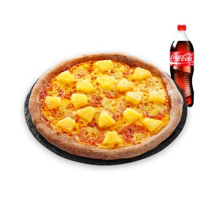 Hawaiian Pizza (L) + Cola 1.25L
