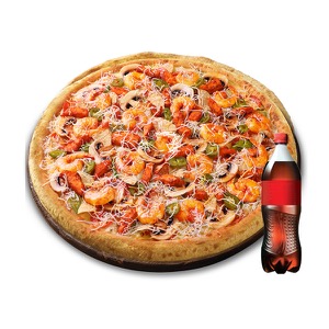 Cheese Flake Spicy Shrimp Pizza (BL) + Cola 1.25L