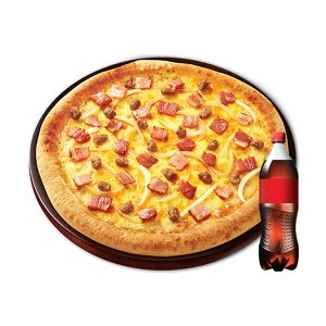 Double Cheese Bacon Pizza (L) + Cola 1.25L