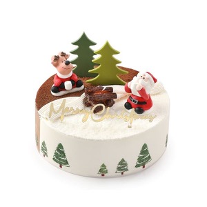 [22년X-mas] 산타와 루돌프의 크리스마스 캠핑 케이크