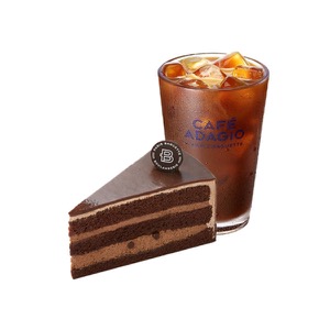 Sweet Chocolate Set (Ganache Chocolate Cake (slice) + Iced Americano (signature)) 1